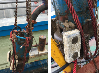 Other than wear in the galvanic anode, the pump shows no signs of corrosion. (KTZ411 seawater-resistant pump)