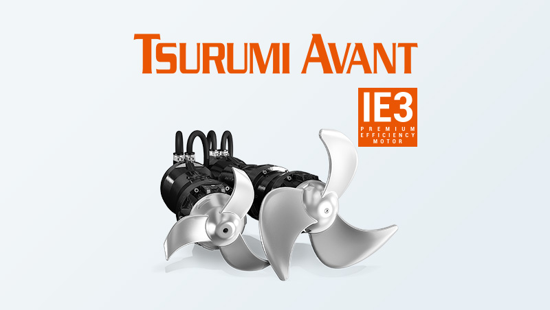 Top-of-the-Line Submersible Mixers with an IE3 Premium Efficiency Motor TSURUMI AVANT MMR-series